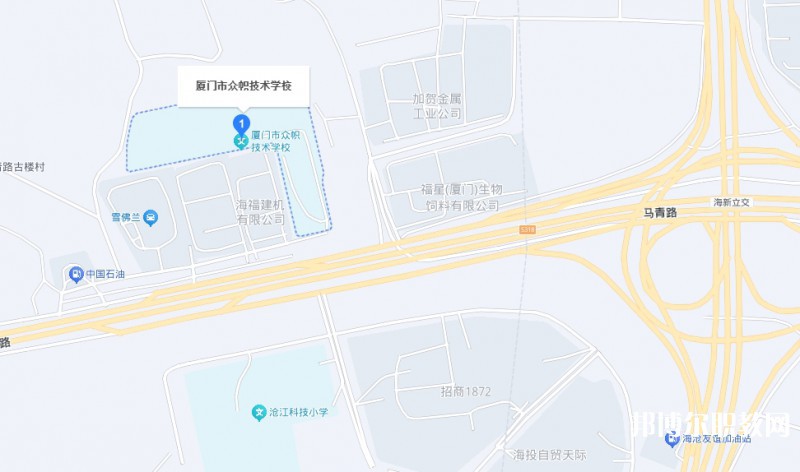 廈門市眾幟技術(shù)學校地址，乘車路線